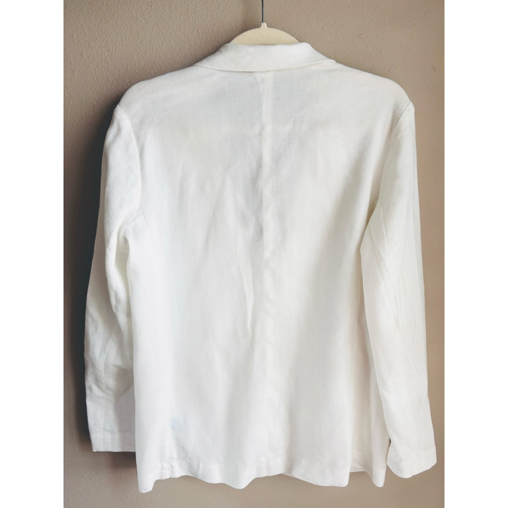 EUC J.McLaughlin Women’s Merona Linen-Blend Jacket in Ivory | Sz M - Picture 7 of 9